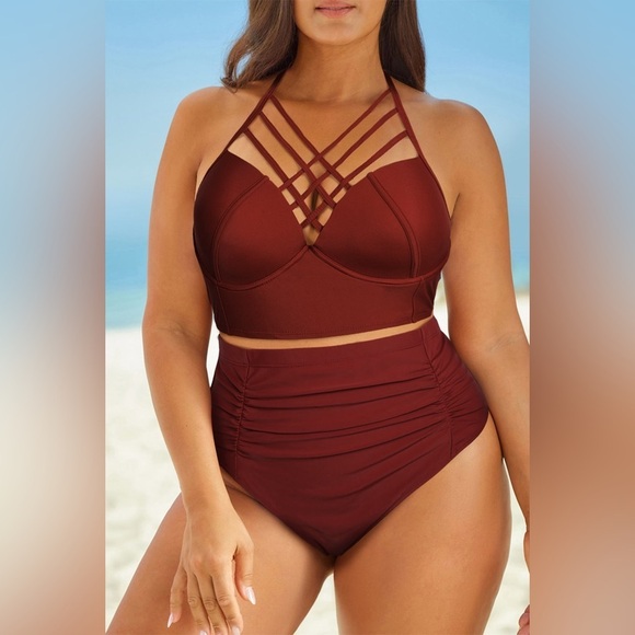 Tidal Temptation One Piece Plus Size Bikini - Picture 1 of 3